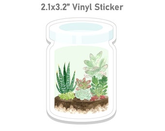 Succulent Terrarium Sticker