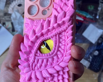 3D-hoesje Dragon Eye iPhone 15 Pro: handgemaakte polymeerklei Fantasy Art