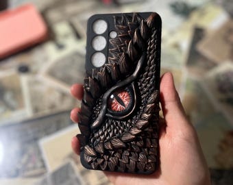 3D Dragon Eye-telefoonhoesje voor Samsung S24 of S52: polymeerklei Fantasy Art