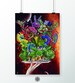 Pop surrealism  En bandeja poster, Instant download, modern vintage collage, Nature art, Poster 39x54 cm, Space print, Metaphysical art 