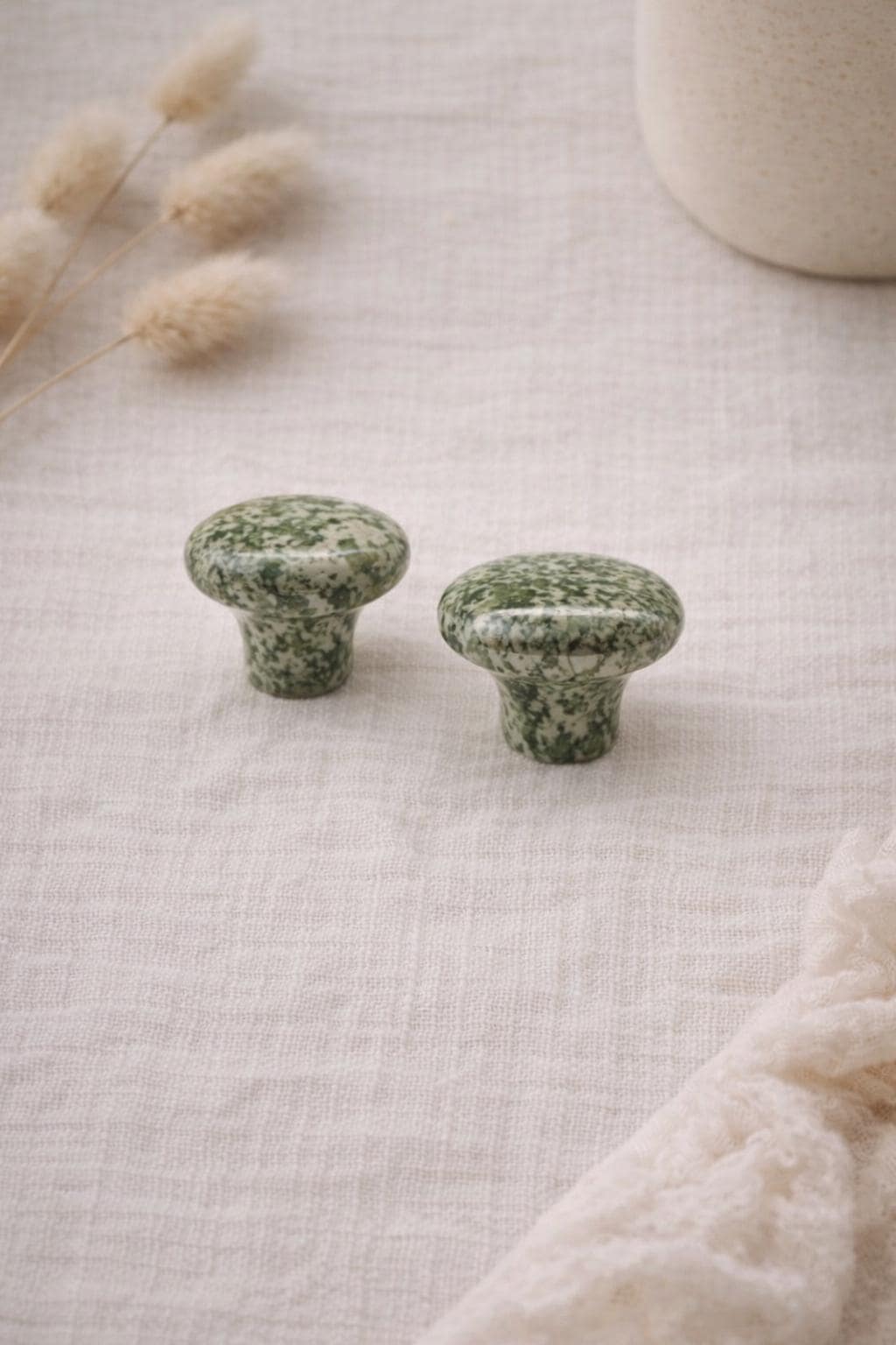 green knobs for dresser Ceramic Garden Green Drawer Knob Set Of 12Perilla Home