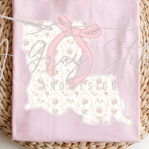Zig Zag Stitch Coquette State of Louisiana Machine Embroidery Applique Design
