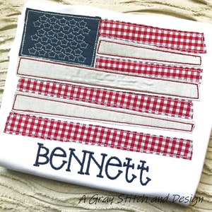 Quick Stitch American Flag Applique Design