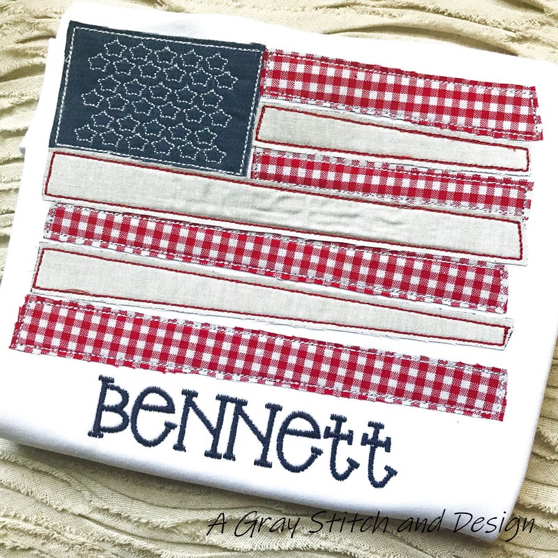 Crew With American Flag Applique main image 1