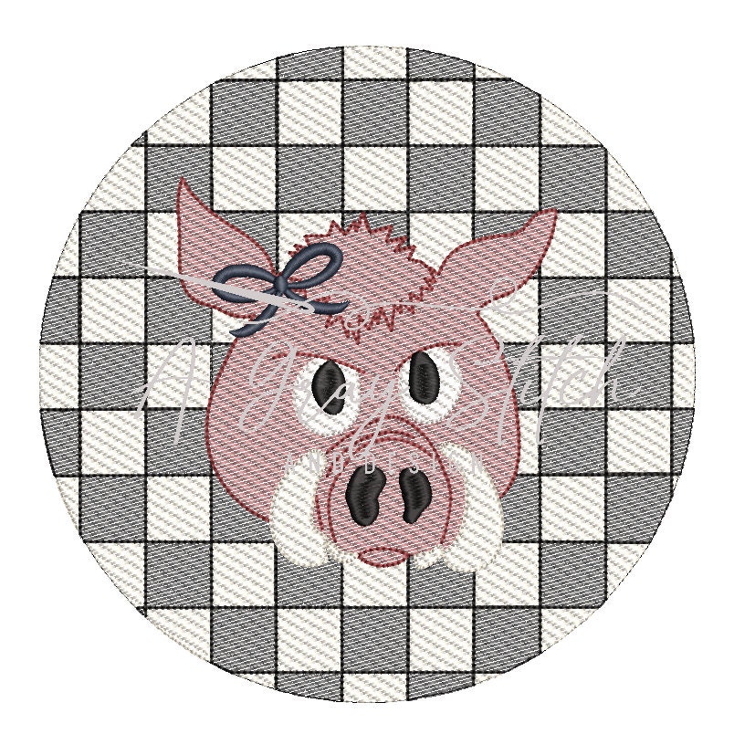 Razorback Pattern Background Check Background Razorback With Bow Mascot Sketch Fill Quick Stitch ...