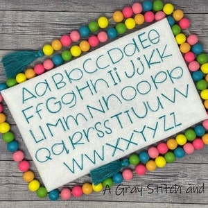 Scratch Bean Stitch Embroidery Font Quick Stitch Scratchy Embroidery Font BX included