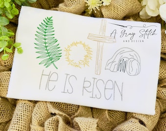 Biblical Elements Easter Good Friday Resurrection Sunday Vintage Stitch Machine Embroidery Quick Stitch Design
