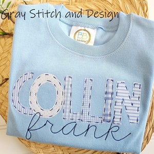 Stitchy Applique Font Embroidery Design Vintage Stitch Applique Font BX included