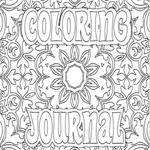 33 COLORING Pages Adult Coloring Book and Journal; Meditation; Mandala, Heart, Pattern to Print Color; Printable PDF Instant Download