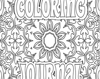 33 COLORING Pages Adult Coloring Book and Journal; Meditation; Mandala, Heart, Pattern to Print Color; Printable PDF Instant Download