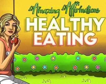 20 COLORING PAGES Amazing Affirmations Healthy Eating Adult Coloring Book ; Meditation; Weight Loss Self Care; Quotes; Printable PDF Instant