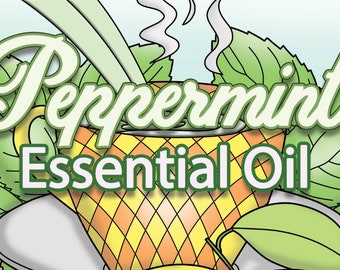 22 COLORING PAGES Peppermint Essential Oil Adult Coloring Book ; Meditation; Happiness; Self Care; Quotes; Relax; Mental Health; Self Help