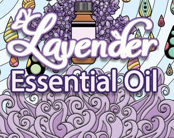 23 COLORING PAGES Lavender Essential Oil Adult Coloring Book ; Meditation; Happiness; Self Care; Quotes; Relax; Mental Health; Self Help