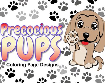 10 COLORING PAGES Dogs, Puppies, Funny, Cute, Adult Coloring Book ; Animal Designs, Self Care; Quotes; Printable PDF Instant Download