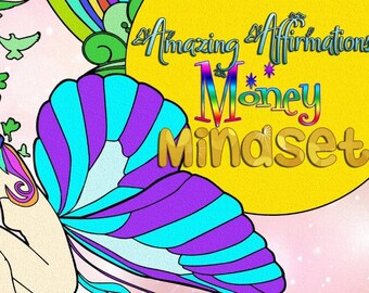 20 COLORING PAGES Amazing Affirmations Wealthy Mindset Coloring Book ; Abundance; Meditation; Self Care; Quotes; Printable PDF Instant