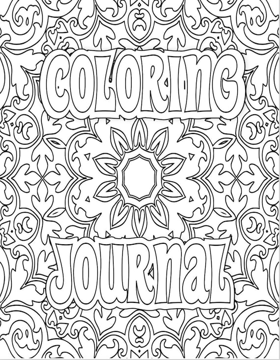 33 COLORING Pages Adult Coloring Book and Journal Meditation