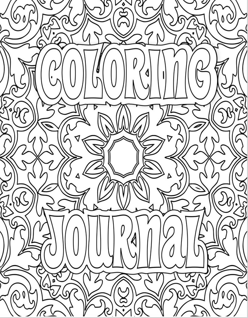 33 COLORING Pages Adult Coloring Book and Journal Meditation - Etsy