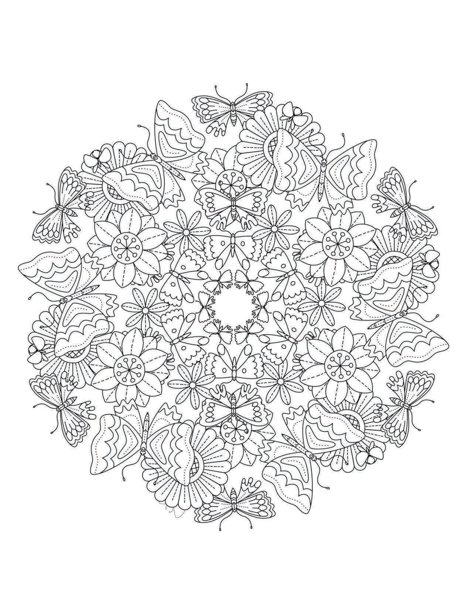 25 MANDALA COLORING Pages Adult Coloring Book (volume 2); Meditation