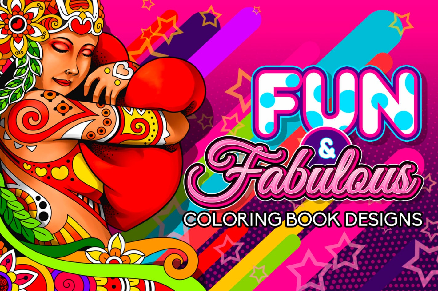 Download 20 Coloring Pages Adult Coloring Book Volume 1 Fun Modern Etsy