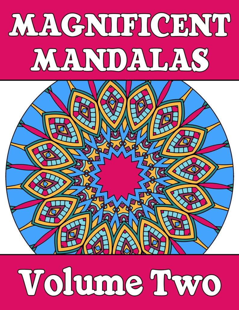 25 Mandala Coloring Pages Adult Coloring Book Volume 2 Meditation Relaxation Mandalas To Print Color Printable Pdf Instant Download - 