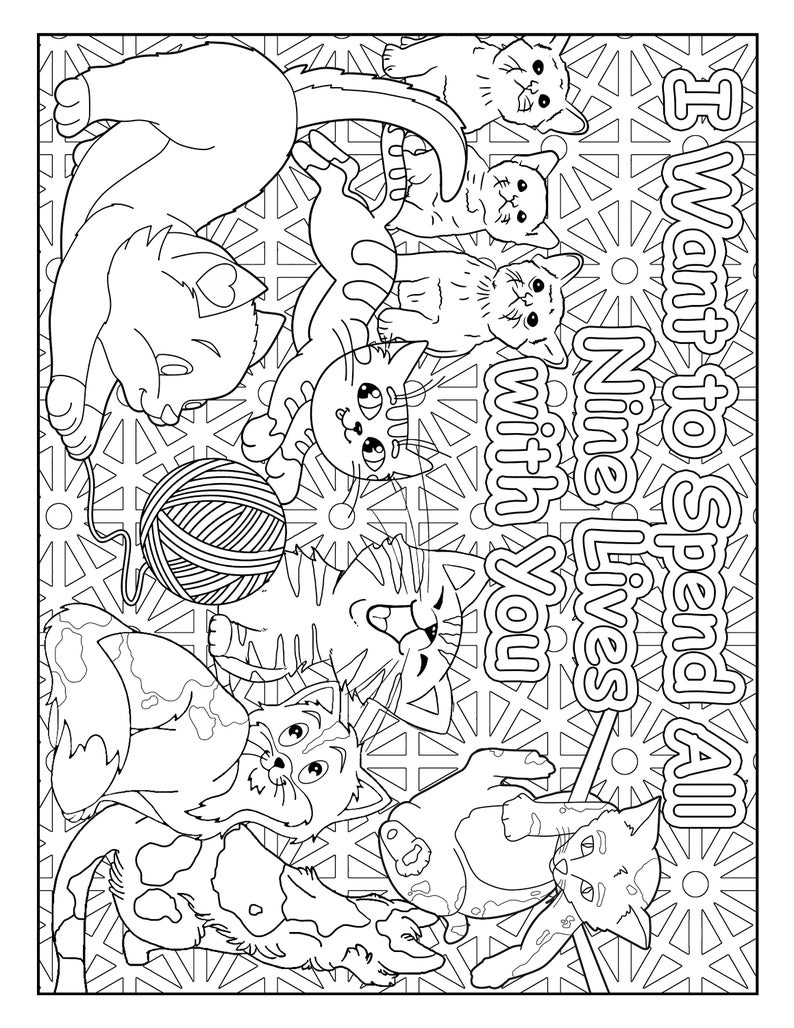 30 Color of LOVE COLORING Pages Quotes Meditation Relaxation Hearts Self Care Self Help Mental Health Adult Coloring Book Stress Relief image 2