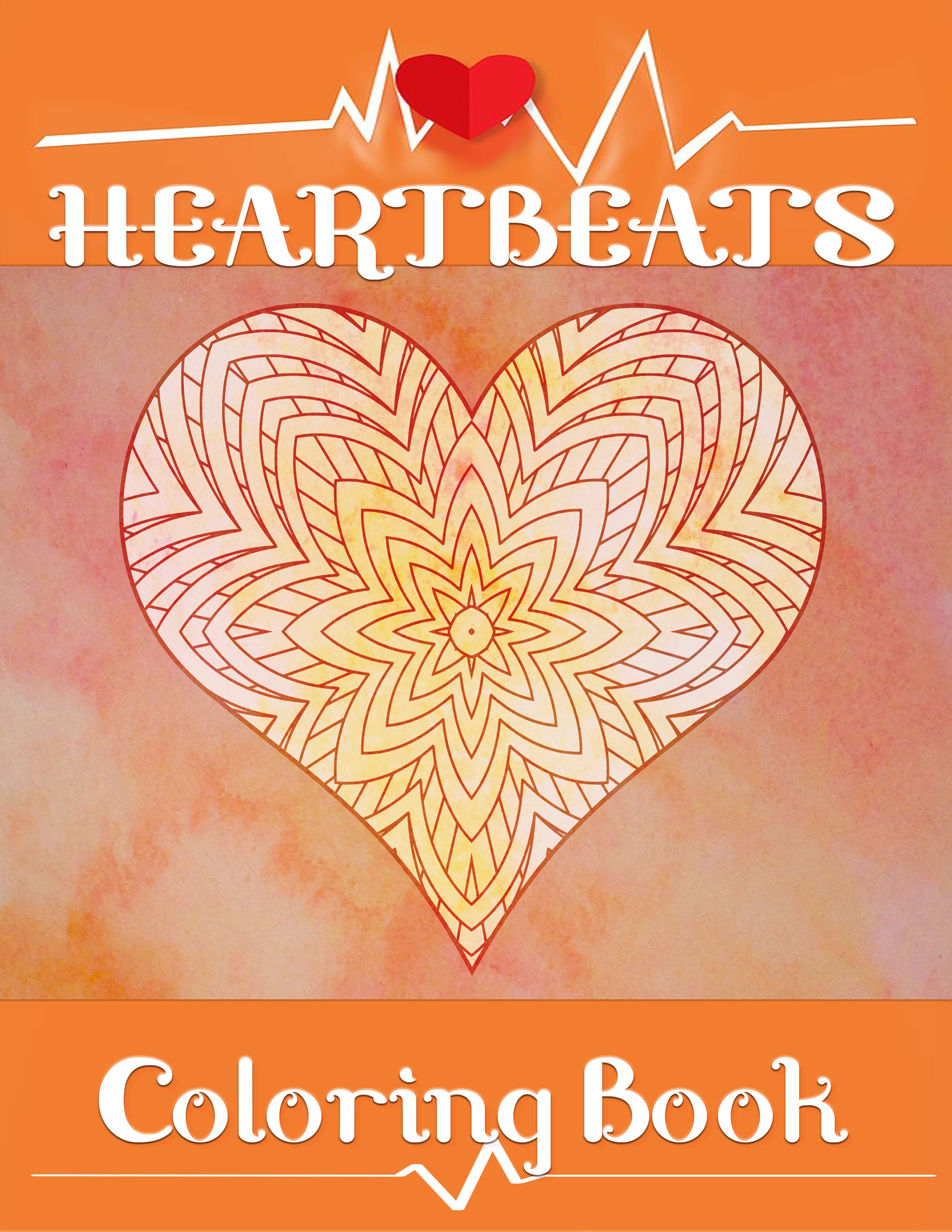 25 HEART COLORING Pages Adult Coloring Book Volume 2 Etsy