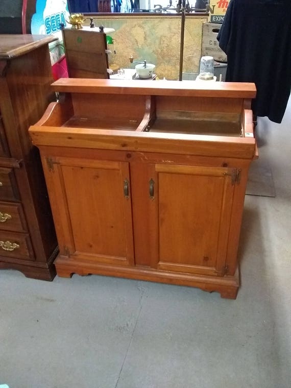 Beautiful Vintage Pine Dry Sink W Removable Copper Insert Pickup Only No Free Shipping