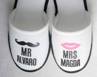 Personalized Slippers for Party Guests - Wedding, Sweet 16, Anniversary. BULK