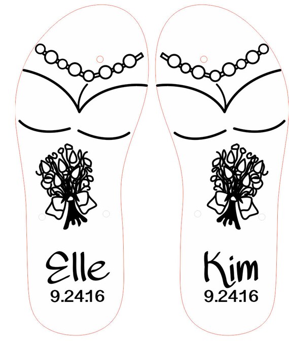 Flip-flops for Party Guests With FREE Printable Personalized Gay