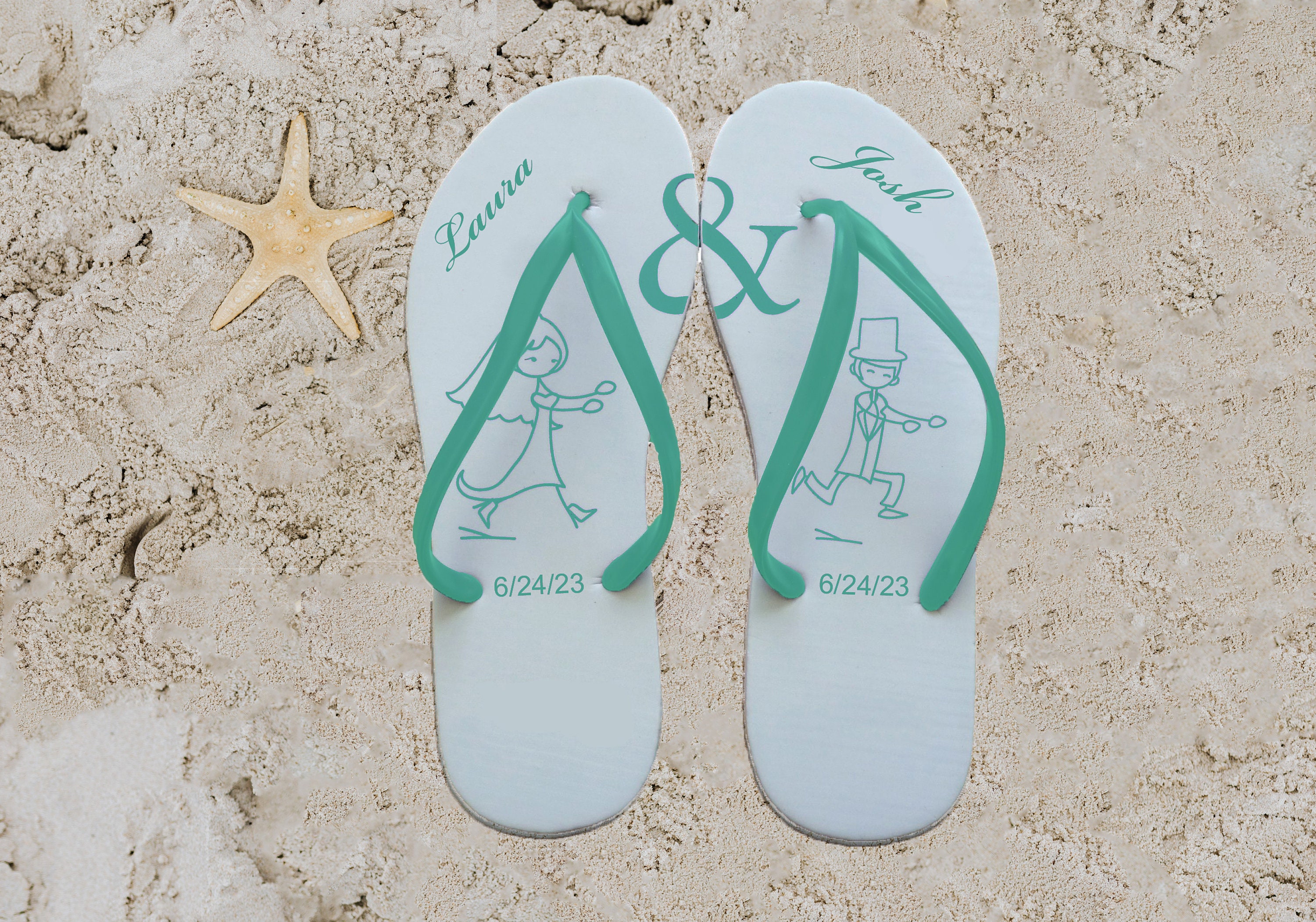 Flip-flops for Party Guests With FREE Printable Personalized