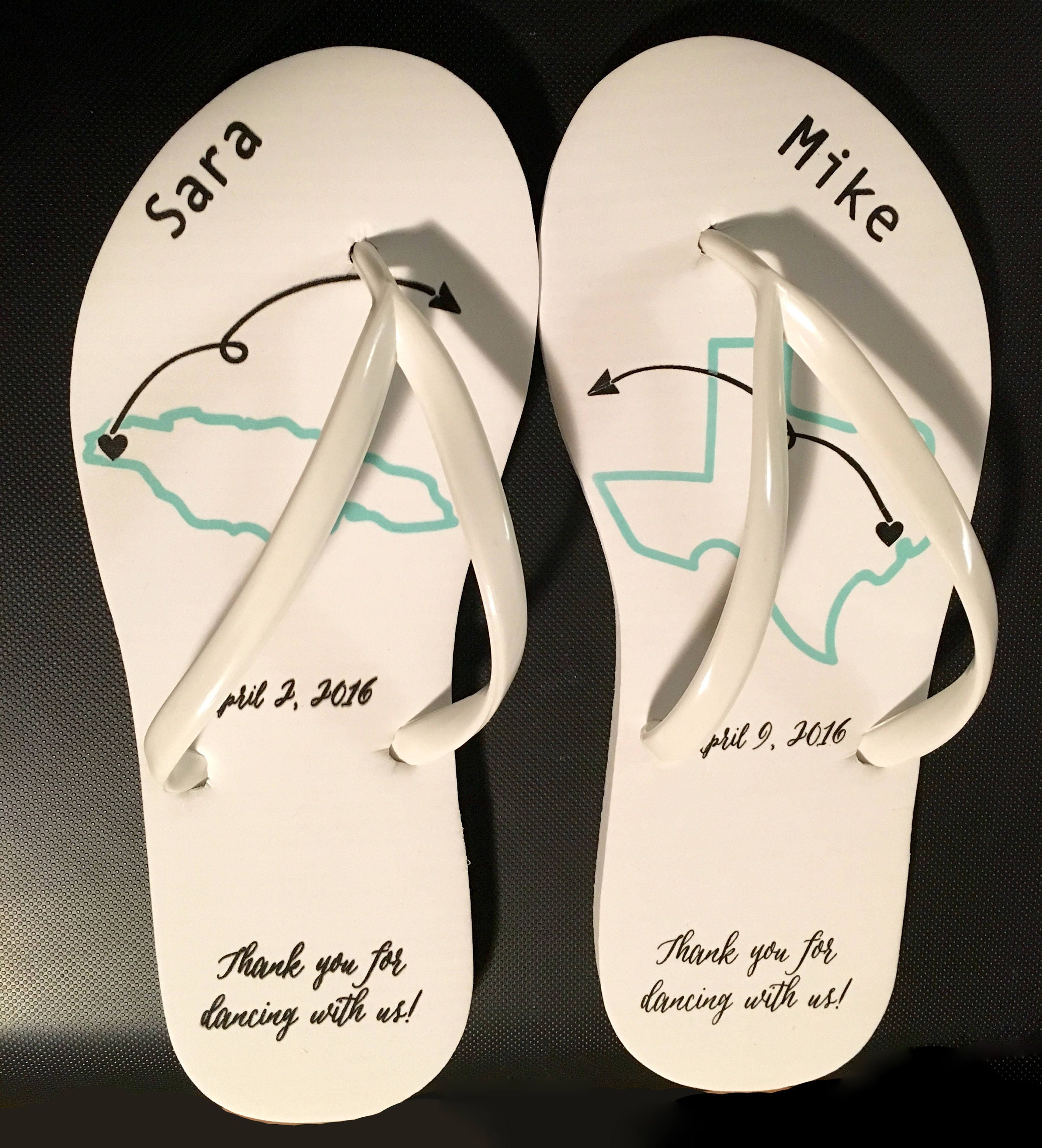 Personalized Flip-flops for Party Guests Wedding, Sweet 16