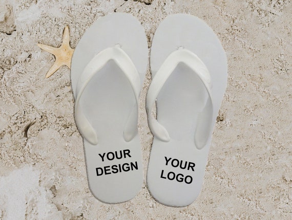 Personalized Flip-flops for Party Guests Wedding, Sweet 16, Anniversary.  BULK 