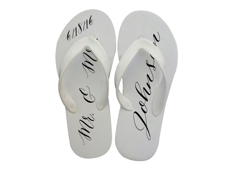 40 Pairs Personalized Flip Flops For Party Guests Wedding Etsy