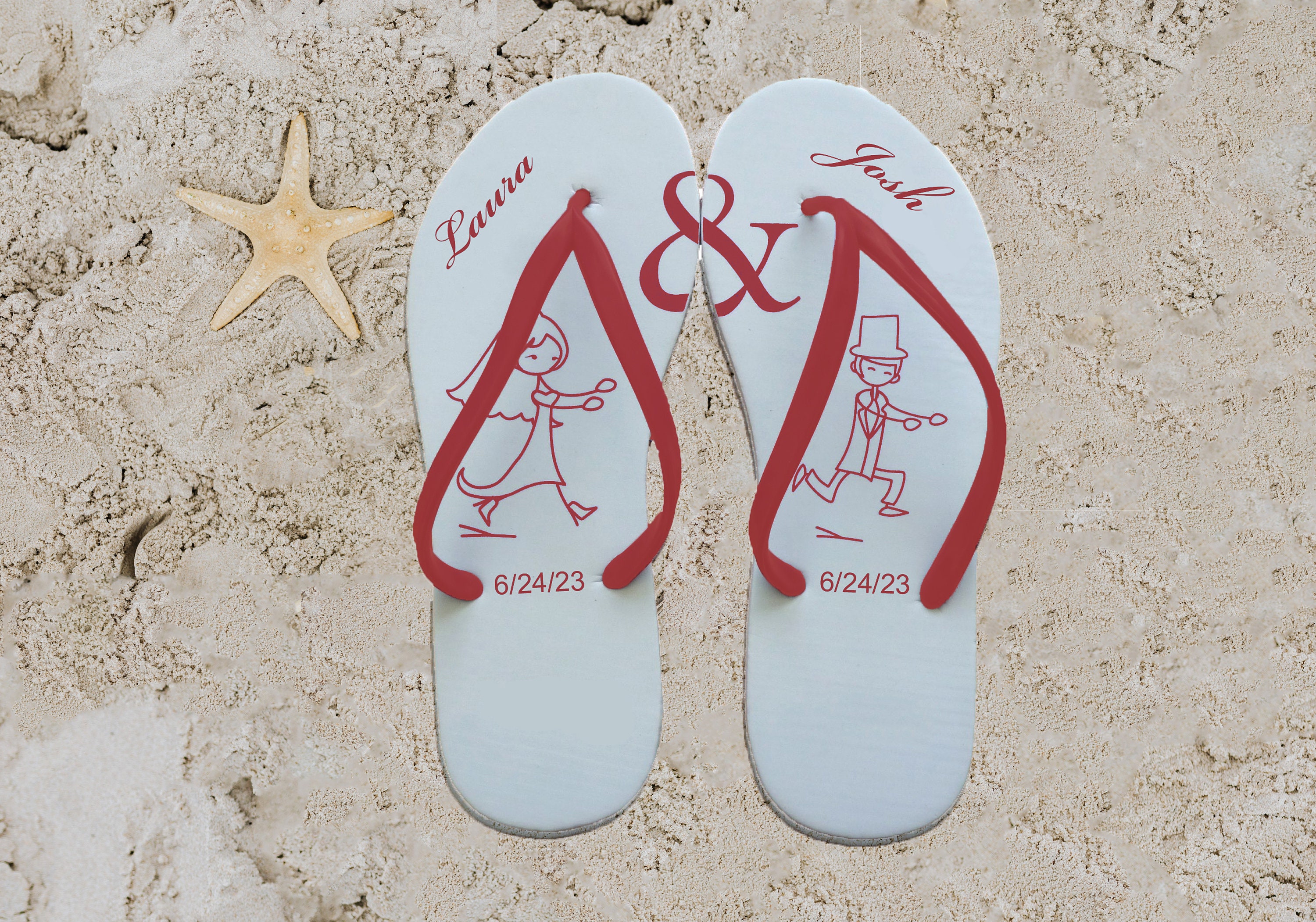Personalized Flip-flops for Party Guests Wedding, Sweet 16