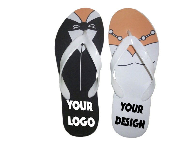40 pairs Personalized Flipflops for Party Guests Wedding Etsy