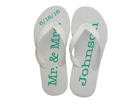 40 Pairs Personalized Flip Flops For Party Guests Wedding Etsy