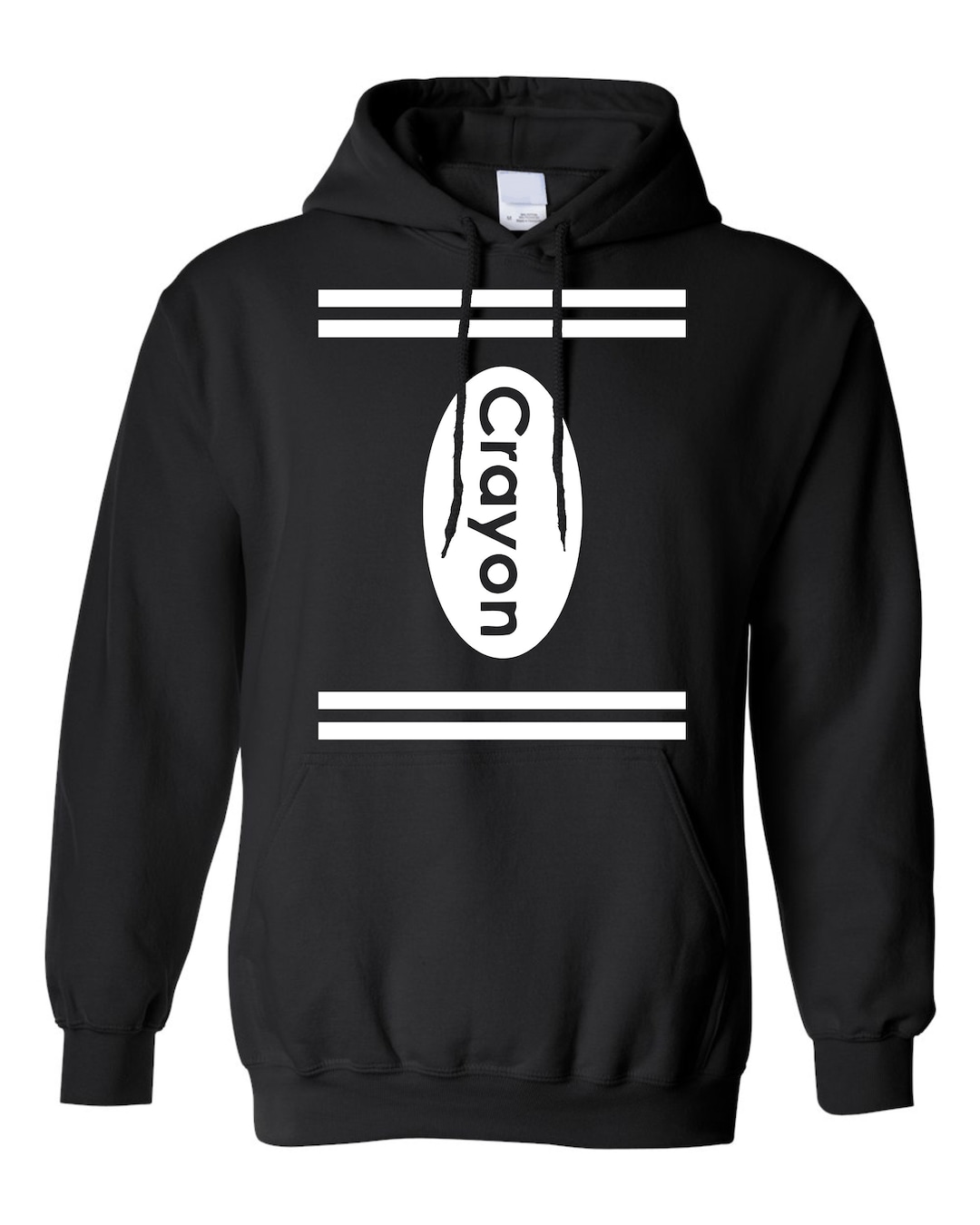 Adult Crayon Costume in Many Colors Hoodie Hooded Sweatshirt Etsy