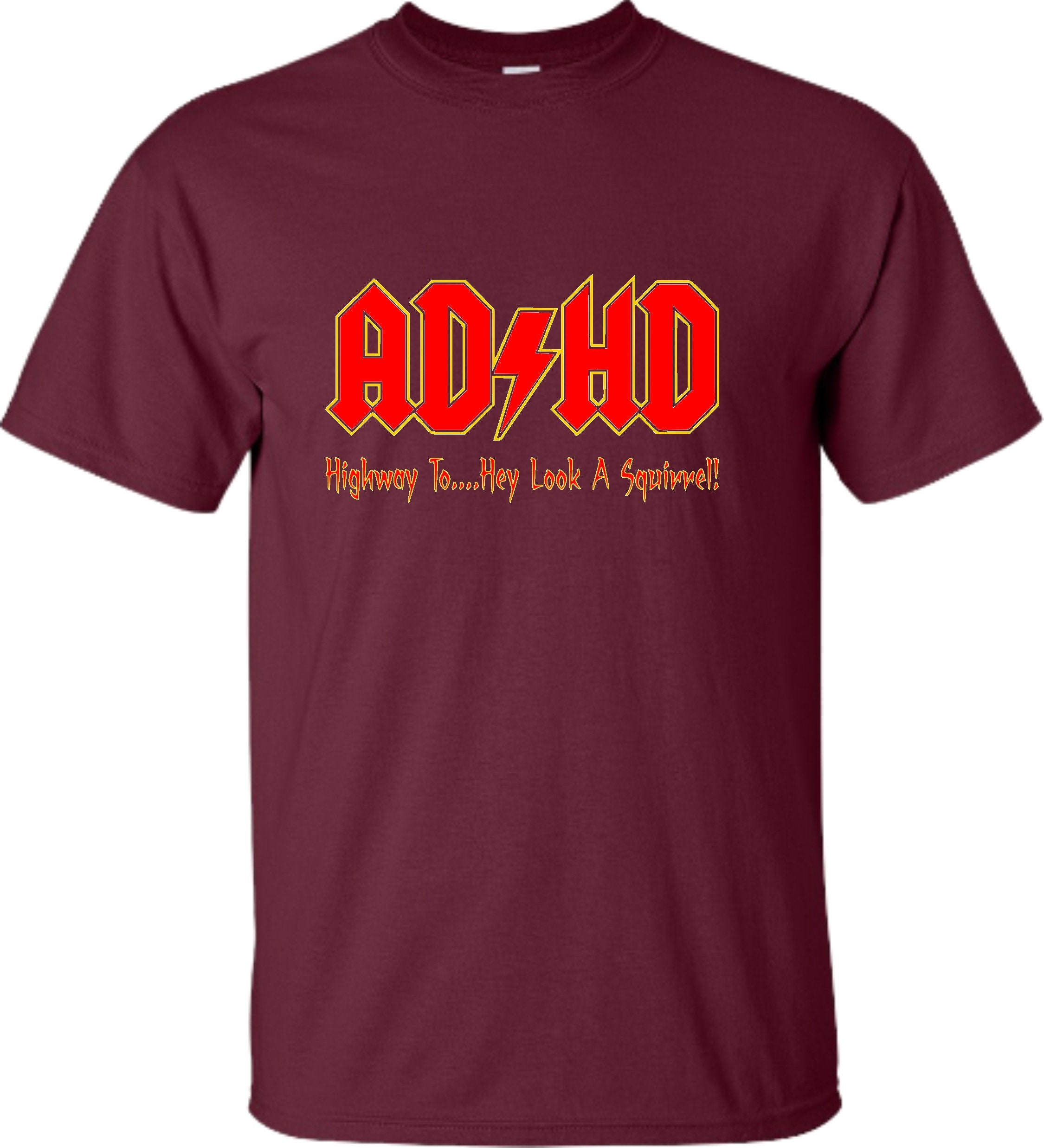 Adult ADHD Highway to Hey Look A Squirrel Funny Music T-shirt - Etsy