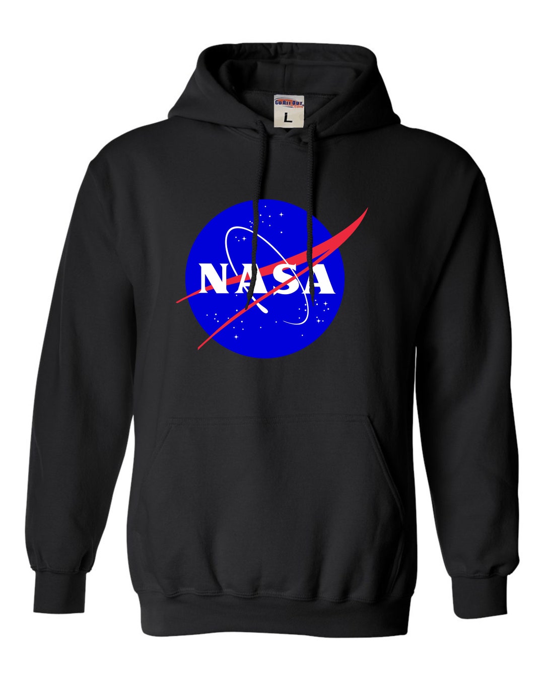 Adult Blue NASA Logo Hoodie Hooded Sweatshirt