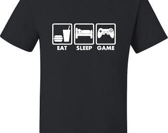Adult Eat Sleep Game Funny Gamers Gaming T-Shirt
