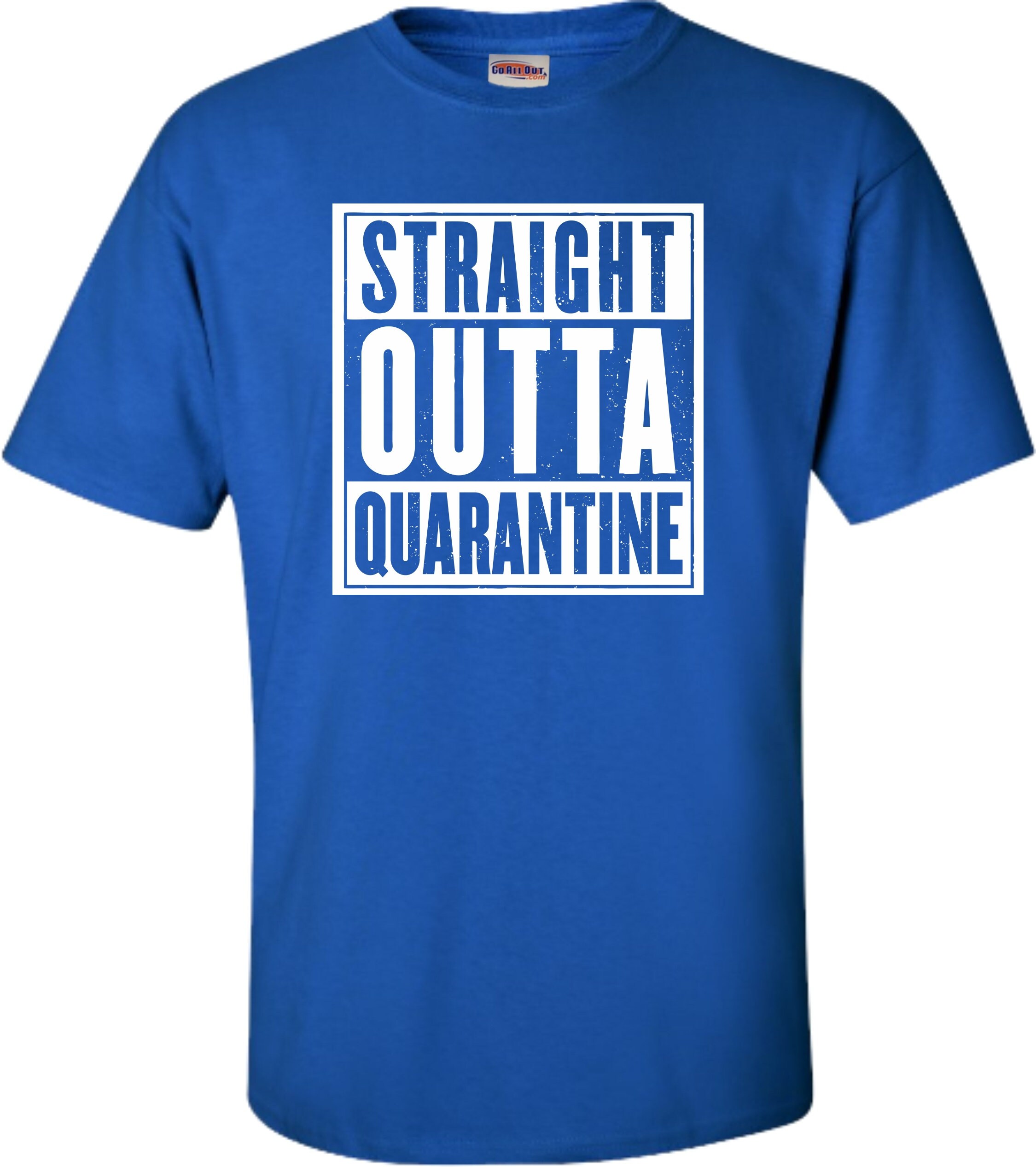 Straight Outta Quarantine Distressed Funny T-Shirt Straight Outta Quarantine Distressed Funny T-Shirt