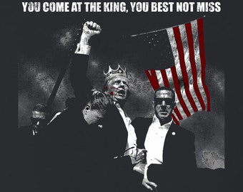 Donald Trump Album Cover You Come At The King You Best Not Miss Adult T-Shirt