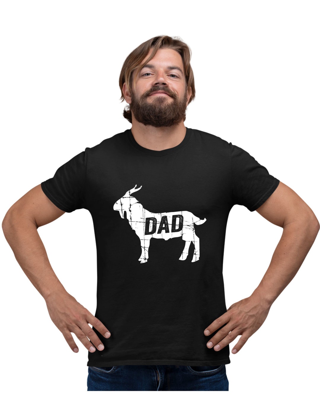 Adult GOAT Dad Greatest of All Time Funny Father's Day T-shirt - Etsy