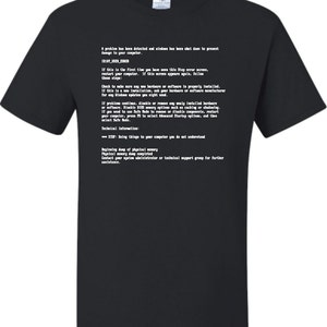 Adult Blue Screen Of Death Funny Geek Nerd T-Shirt