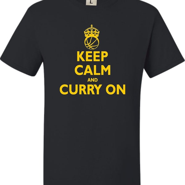 Adult Keep Calm And Curry On T-Shirt