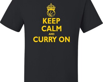 Youth Keep Calm And Curry On T-Shirt