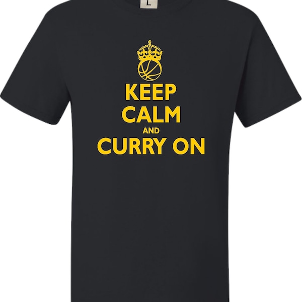 Youth Keep Calm And Curry On T-Shirt