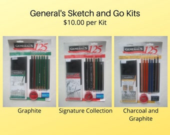 General's Sketch & Go Kits - Artist Pencil Drawing Kits