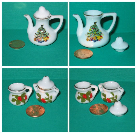 Vintage Miniature Teapot and Sugar and Creamer