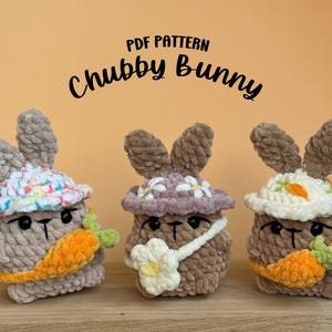 bunny crochet pattern | bunny amigurumi | plushie crochet pattern | easter crochet | easter amigurumi | easter bunny | bunny with hat | cute